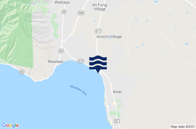 Mapa da tábua de marés em Kihei (Maalaea Bay), United States