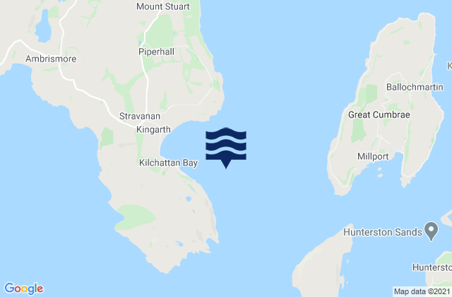 Mapa da tábua de marés em Kilchattan Bay, United Kingdom