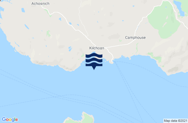 Mapa da tábua de marés em Kilchoan Bay, United Kingdom