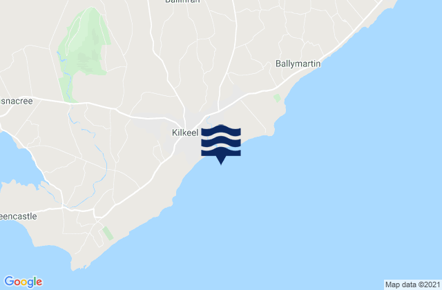 Mapa da tábua de marés em Kilkeel Bay, United Kingdom