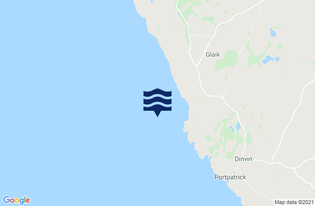 Mapa da tábua de marés em Killantringan Bay, United Kingdom
