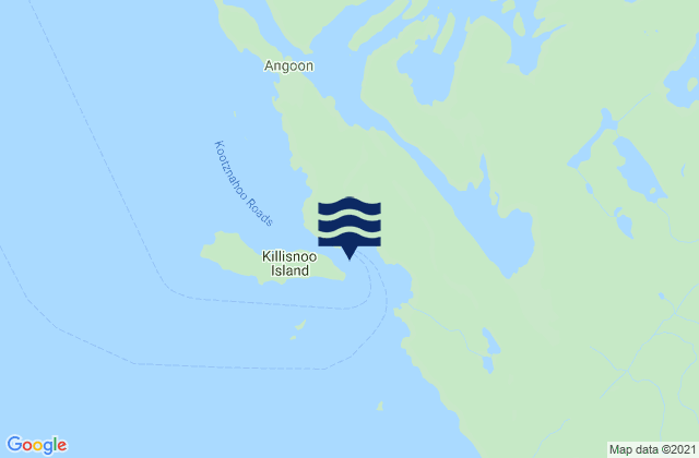 Mapa da tábua de marés em Killisnoo, United States
