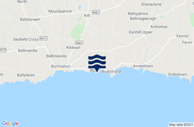 Mapa da tábua de marés em Kilmurrin Cove, Ireland