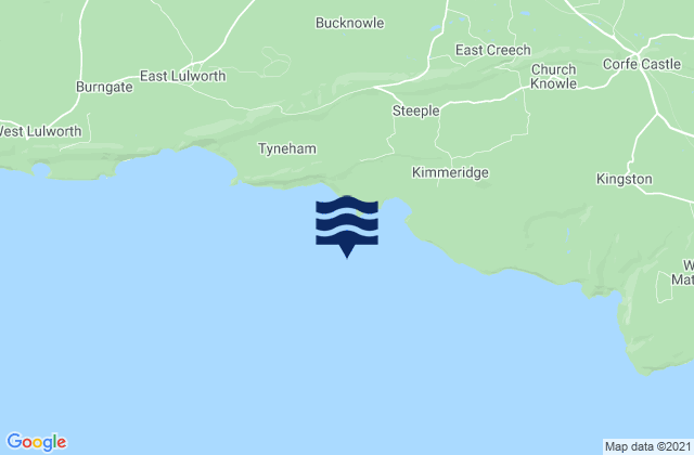 Mapa da tábua de marés em Kimmeridge Bay, United Kingdom
