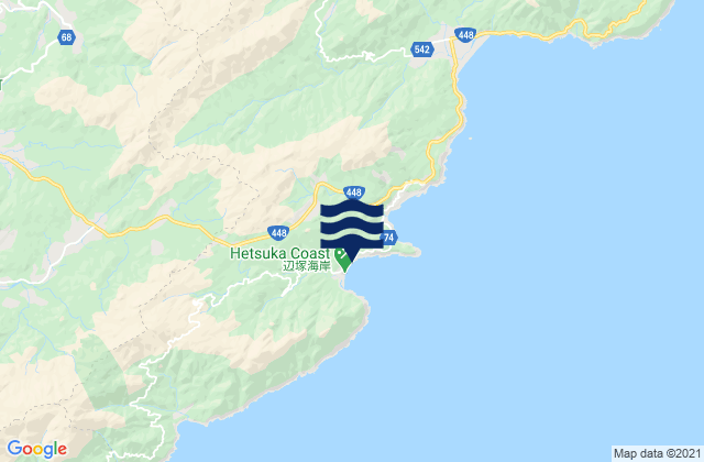 Mapa da tábua de marés em Kimotsuki Gun, Japan
