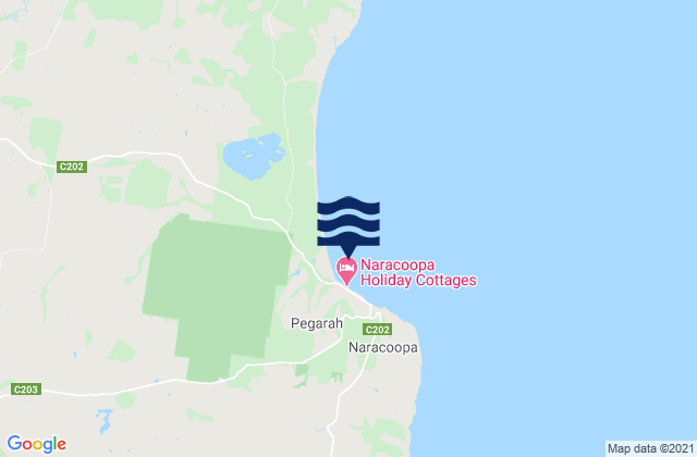 Mapa da tábua de marés em King Island - Narracoopa Beach, Australia