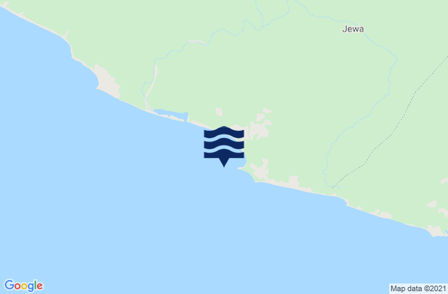 Mapa da tábua de marés em King Williams Town, Liberia