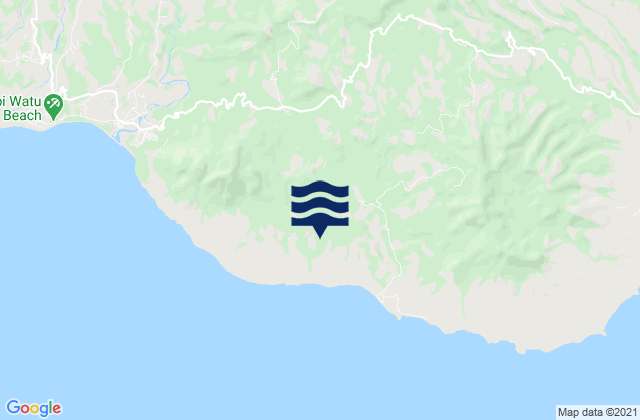 Mapa da tábua de marés em Kipo, Indonesia