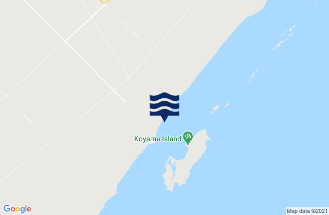 Mapa da tábua de marés em Kismaayo, Somalia
