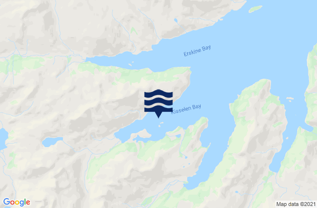 Mapa da tábua de marés em Kisselen Bay (Beaver Inlet), United States