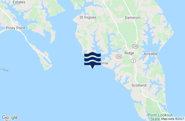 Mapa da tábua de marés em Kitts Point, United States
