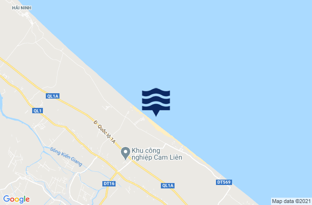 Mapa da tábua de marés em Kiến Giang, Vietnam