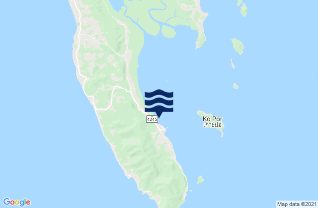 Mapa da tábua de marés em Ko Lanta, Thailand