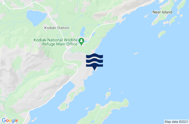 Mapa da tábua de marés em Kodiak (St. Paul Harbor), United States