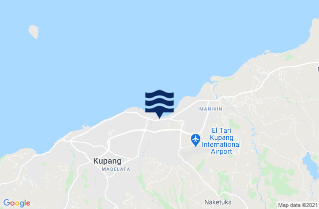 Mapa da tábua de marés em Kolhua, Indonesia