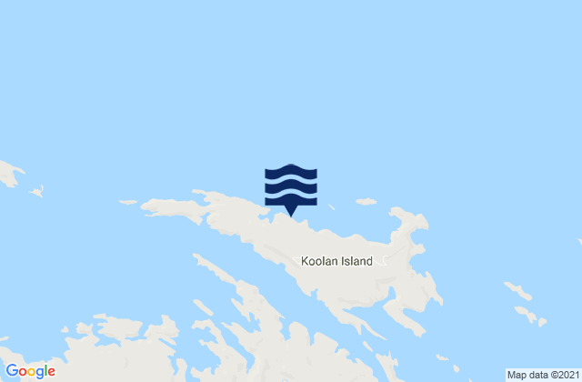 Mapa da tábua de marés em Koolan Island, Australia