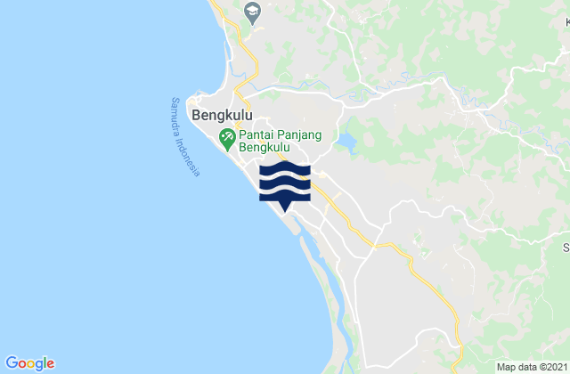 Mapa da tábua de marés em Kota Bengkulu, Indonesia