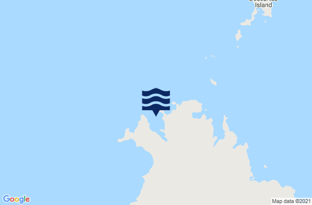 Mapa da tábua de marés em Krait Bay, Australia