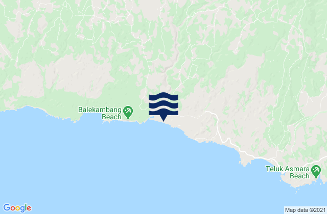 Mapa da tábua de marés em Krajan Rejosari, Indonesia