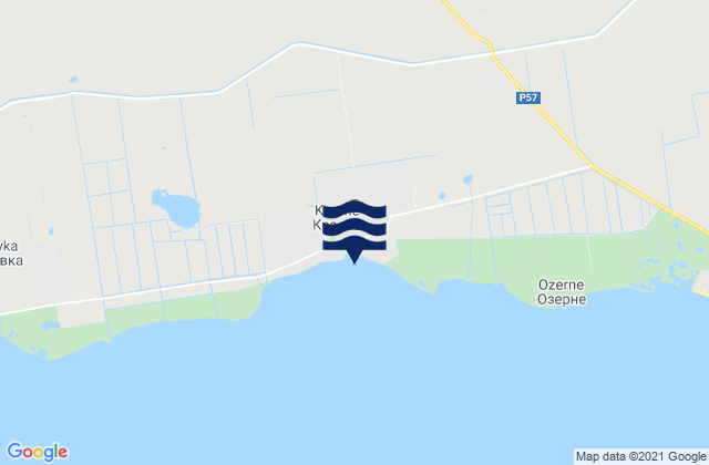 Mapa da tábua de marés em Krasne, Ukraine