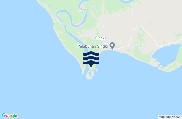 Mapa da tábua de marés em Kuala Baru, Indonesia