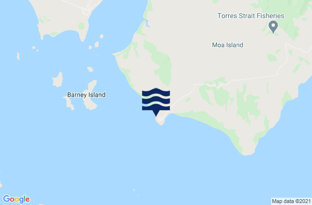 Mapa da tábua de marés em Kubin (Moa Island), Australia