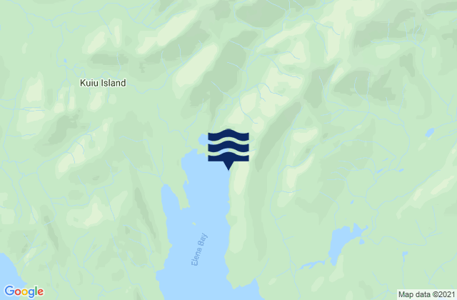 Mapa da tábua de marés em Kuiu Island, United States
