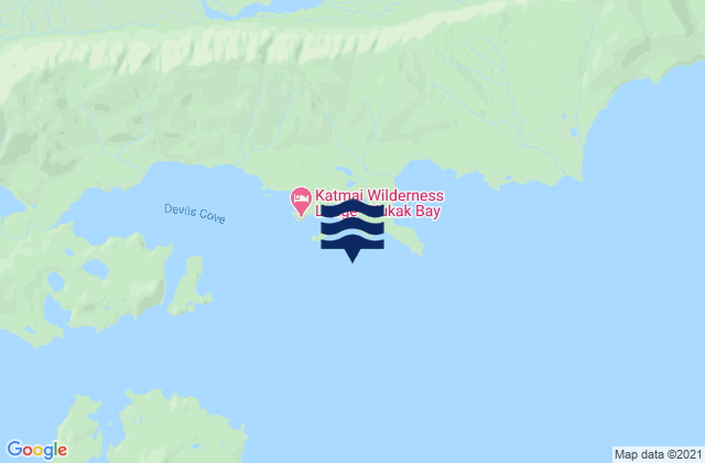 Mapa da tábua de marés em Kukak (Kukak Bay), United States