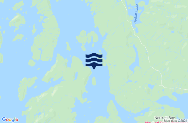 Mapa da tábua de marés em Kutegi Point, United States