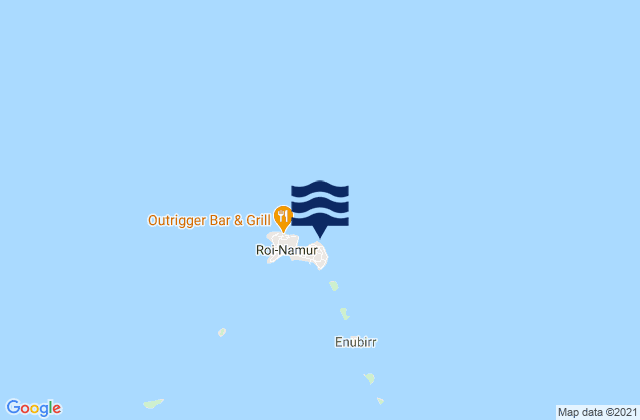Mapa da tábua de marés em Kwajalein Atoll (Namur Island), Micronesia