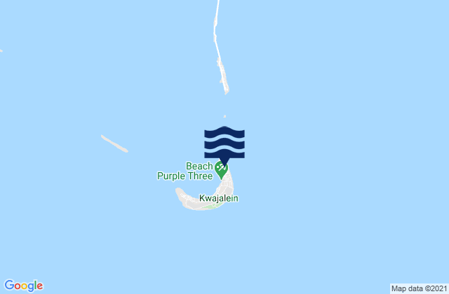 Mapa da tábua de marés em Kwajalein Atoll (kwajalein I ), Micronesia