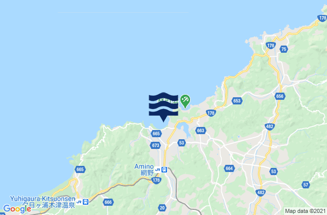 Mapa da tábua de marés em Kyōtango-shi, Japan