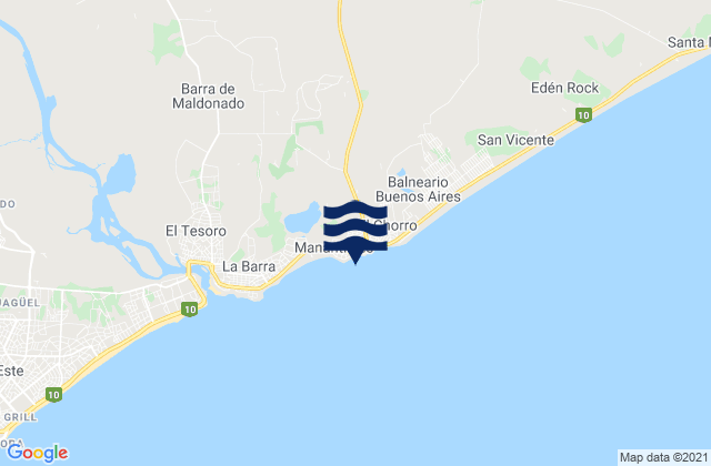Mapa da tábua de marés em La Barre de Jose Ignacio, Brazil