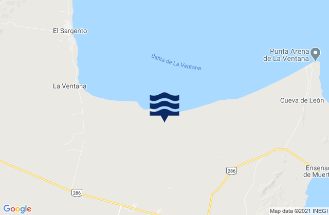 Mapa da tábua de marés em La Bocana, Mexico