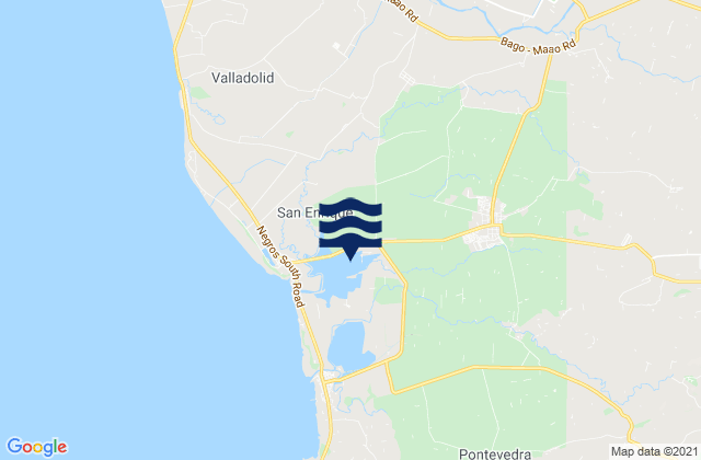Mapa da tábua de marés em La Carlota, Philippines