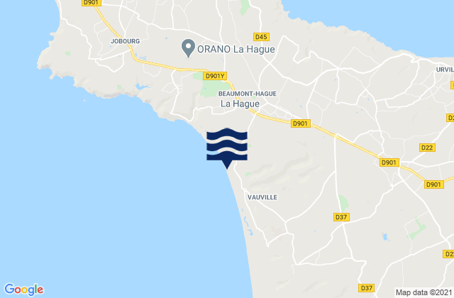 Mapa da tábua de marés em La Crecque, France