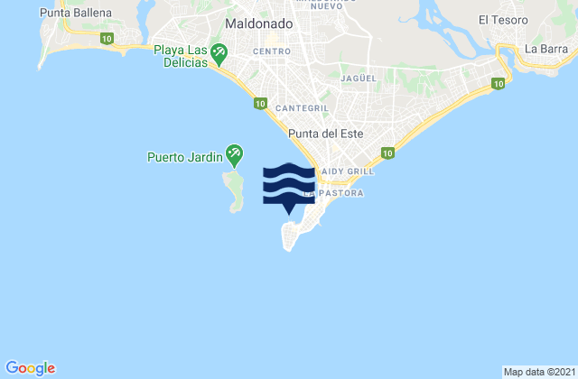Mapa da tábua de marés em La Escollera, Brazil