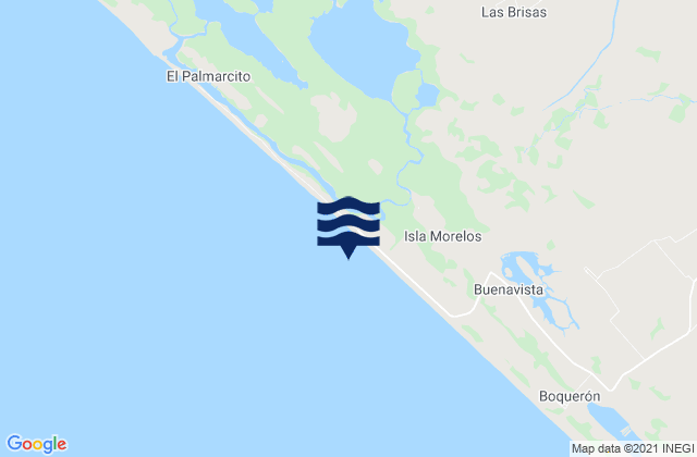 Mapa da tábua de marés em La Esperanza (El Zapotal), Mexico