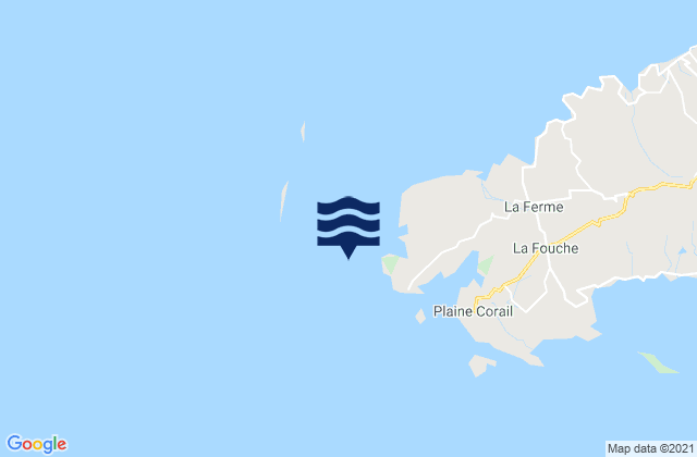 Mapa da tábua de marés em La Ferme, Reunion