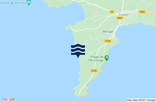 Mapa da tábua de marés em La Palue, France