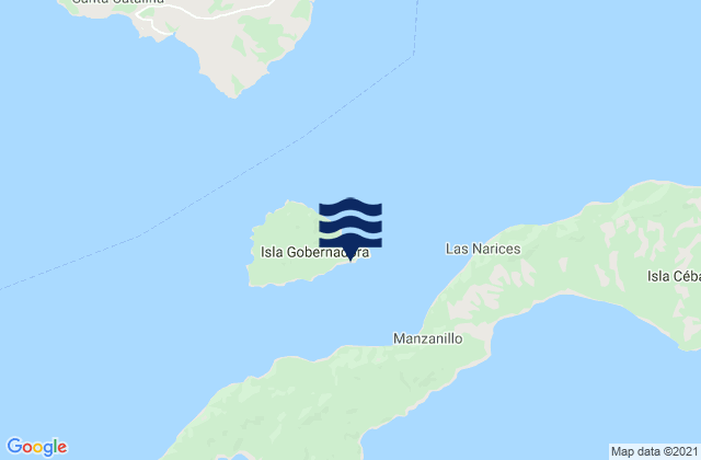Mapa da tábua de marés em La Punta, Panama