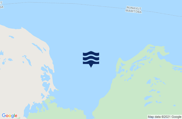 Mapa da tábua de marés em La Pérouse Bay, Canada