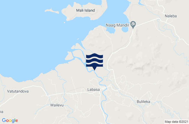 Mapa da tábua de marés em Labasa, Fiji