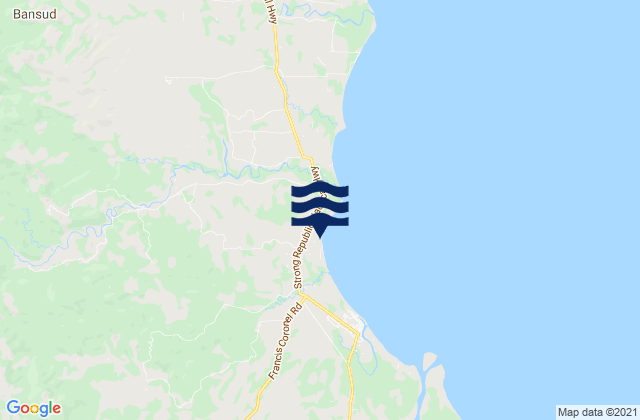 Mapa da tábua de marés em Labasan, Philippines