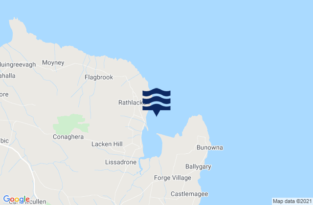 Mapa da tábua de marés em Lackan Bay / Kilcummin, Ireland