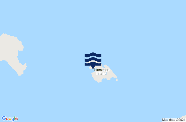 Mapa da tábua de marés em Lacrosse Island, Australia