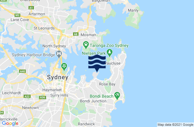 Mapa da tábua de marés em Lady Martins Beach, Australia