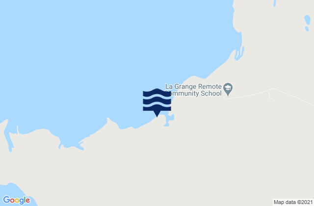 Mapa da tábua de marés em Lagrange Bay, Australia