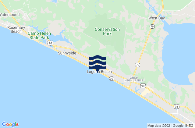 Mapa da tábua de marés em Laguna Beach, United States