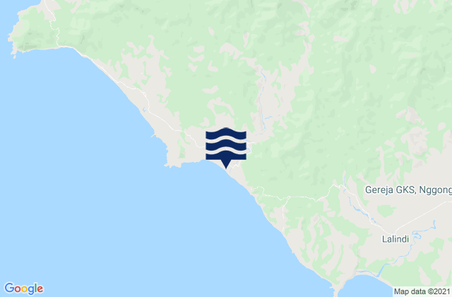 Mapa da tábua de marés em Lailunggi, Indonesia